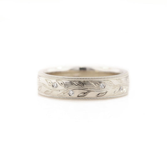 0.25 TCW Round Shaped Half Eternity Lab Grown Diamond Wedding Band