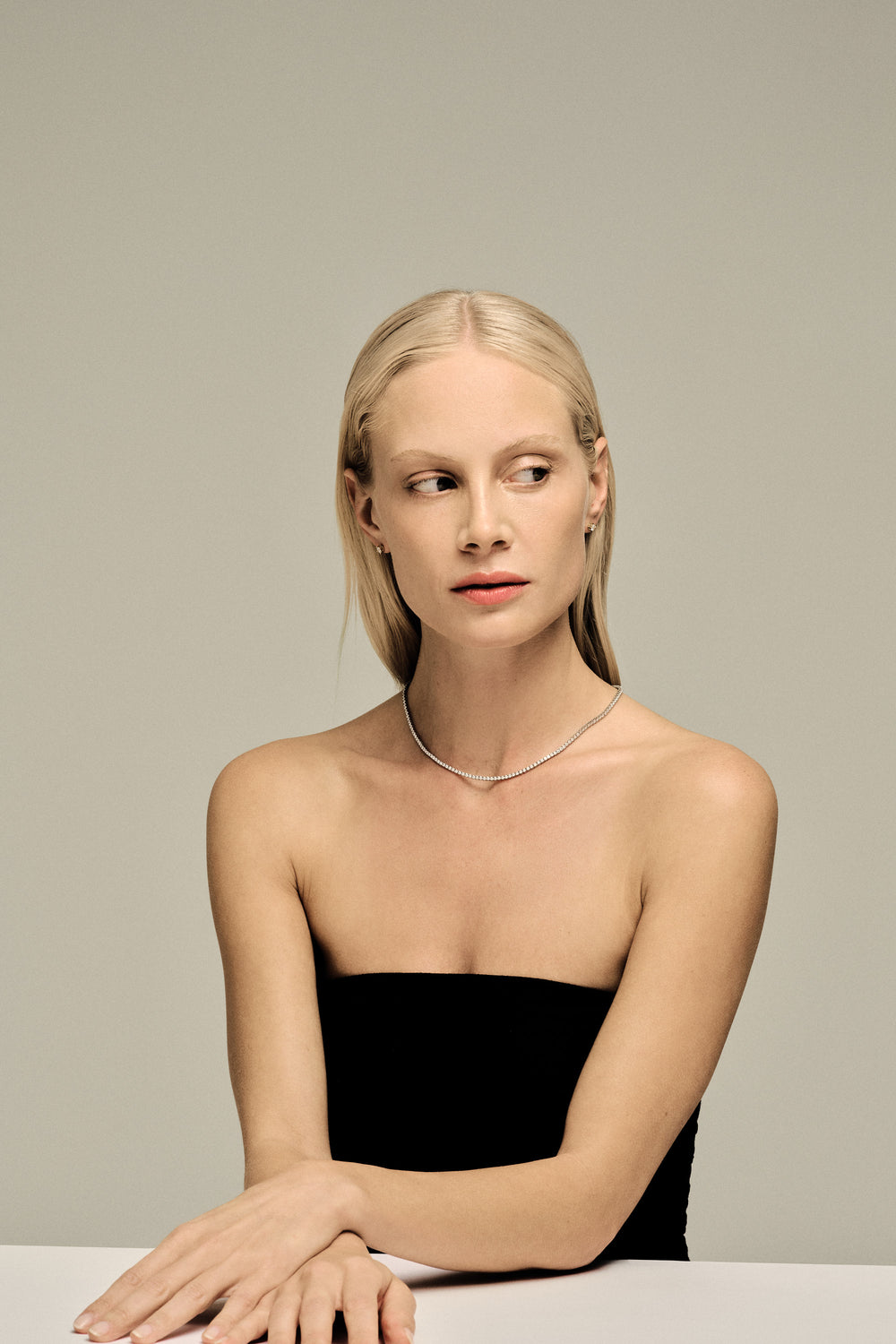 4.5 TCW Round Moissanite Diamond Tennis Necklace