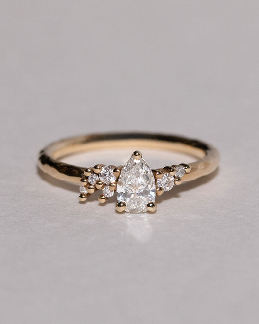 Marquise Shaped Three Stone Lab Grown Diamond Engagement Ring