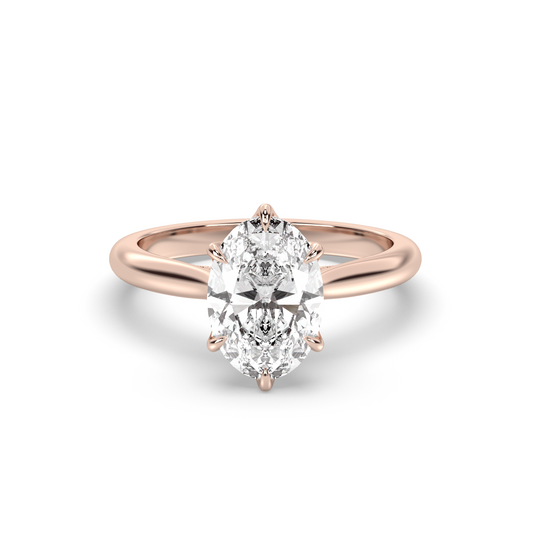 Marquise Shaped Three Stone Lab Grown Diamond Engagement Ring