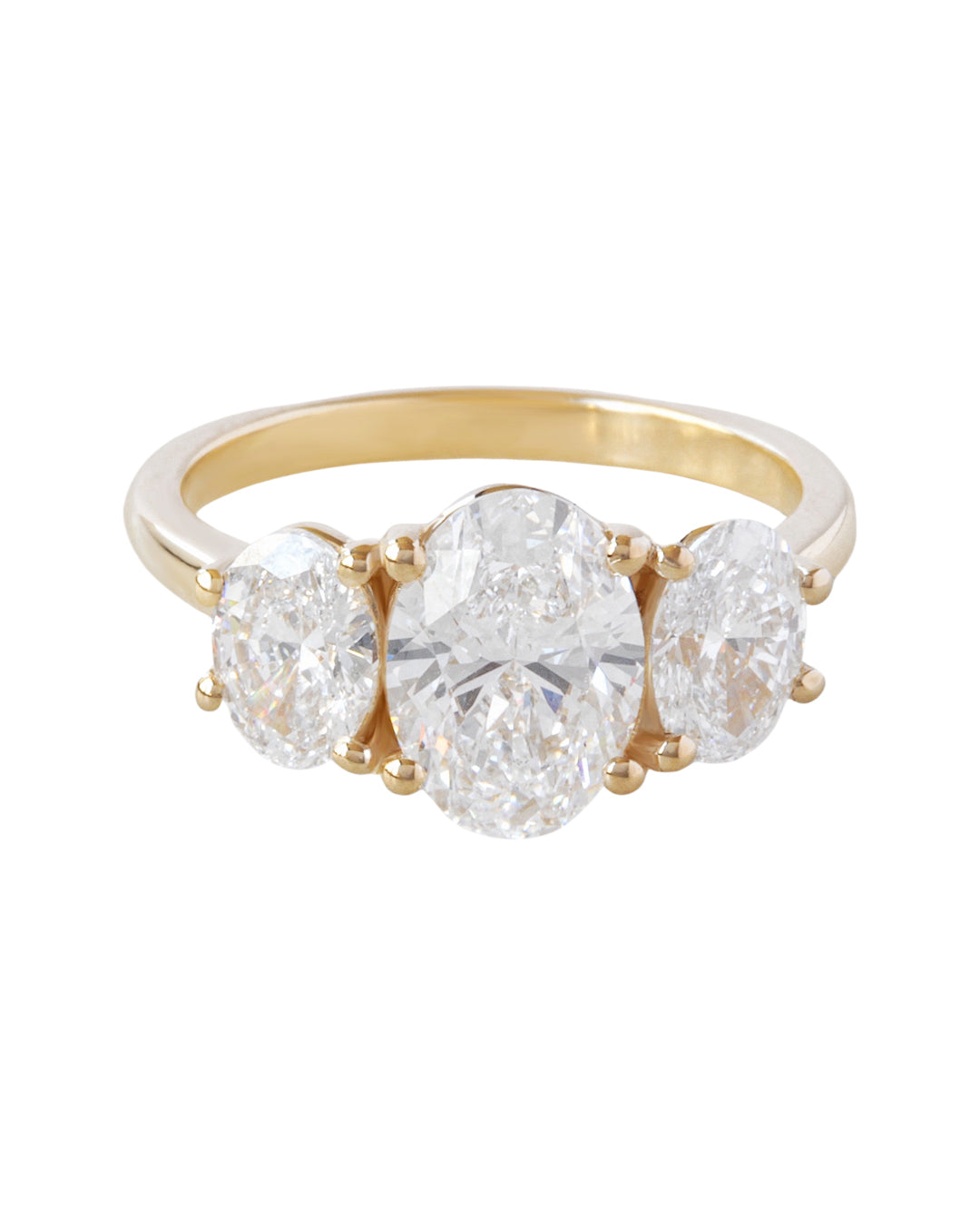 2.9 Carats Emerald Pave Styled Moissanite Engagement Ring