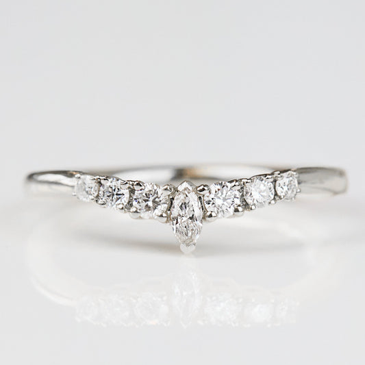 0.25 TCW Round Shaped Half Eternity Lab Grown Diamond Wedding Band