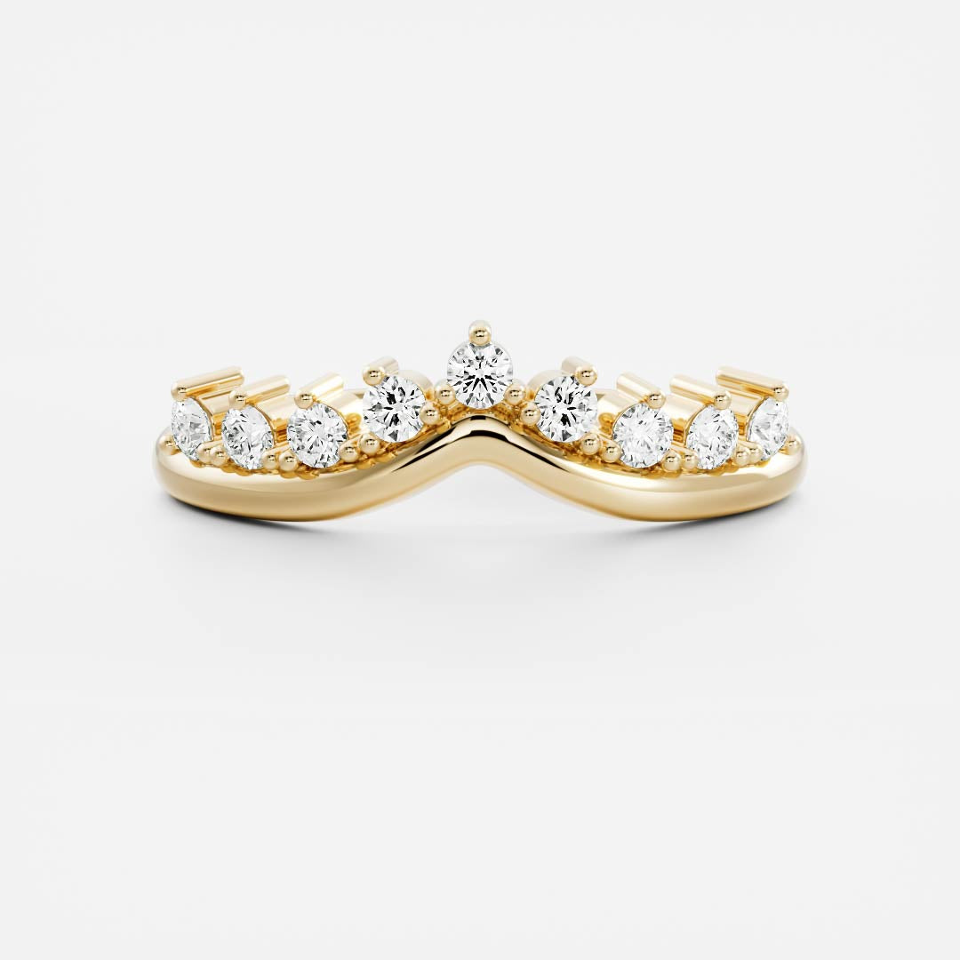 Stunning 0.20 TCW Round Moissanite Stones Wedding Bands