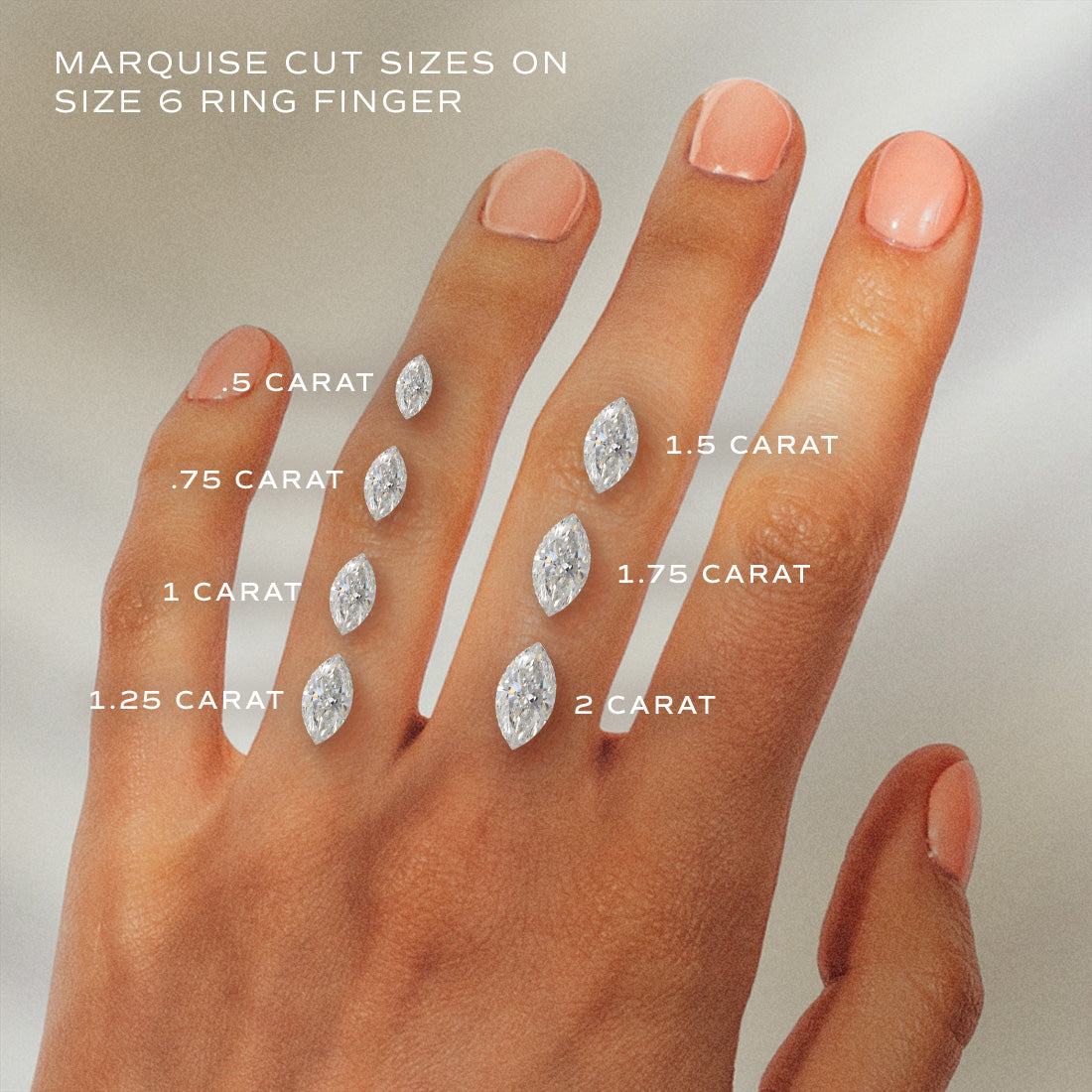 Marquise Shaped Three Stone Lab Grown Diamond Engagement Ring