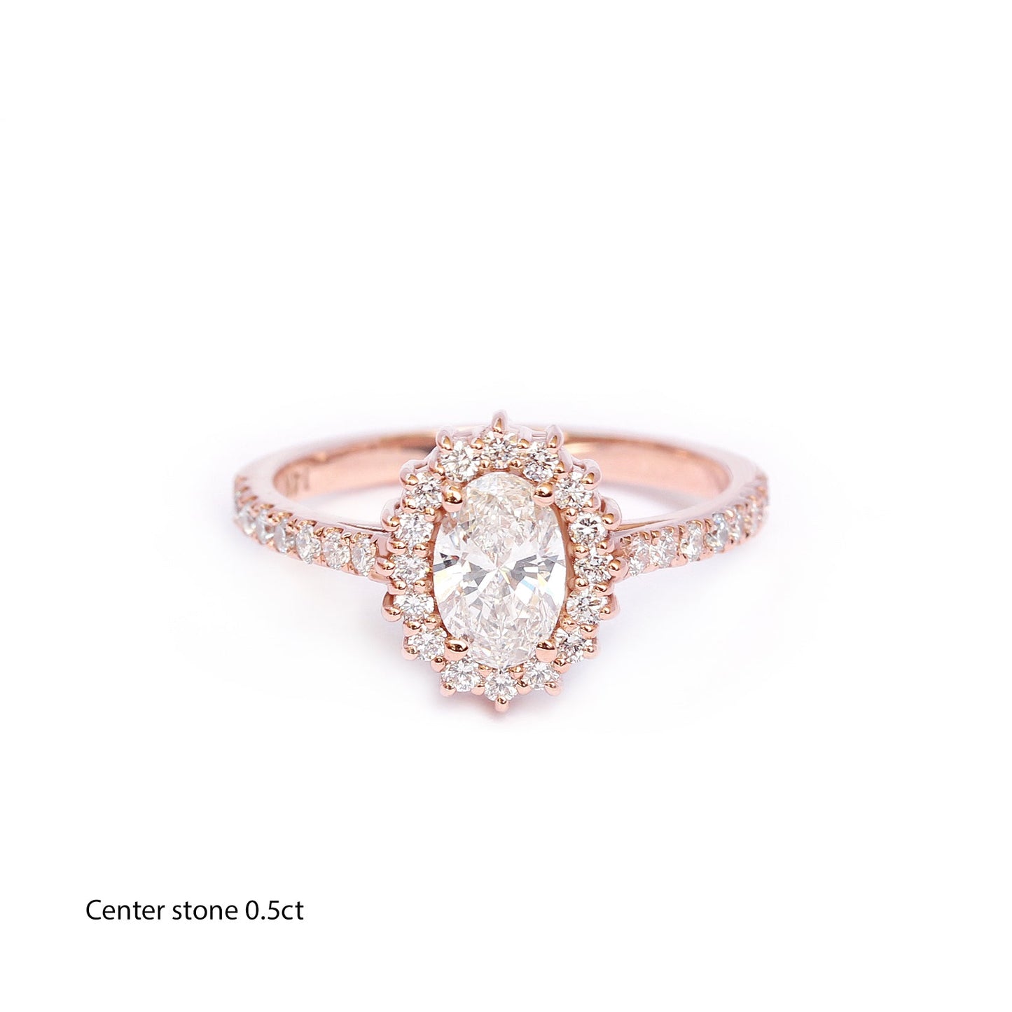 2.9 Carats Emerald Pave Styled Moissanite Engagement Ring