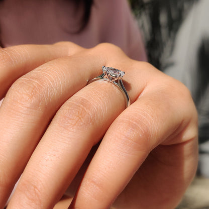 Pear Cut East To West Diamond Ring