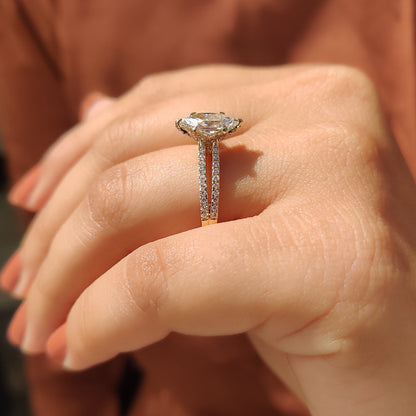 Dutch Marquise Split Shank Engagement Ring