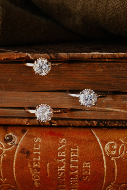 Marquise Shaped Three Stone Lab Grown Diamond Engagement Ring