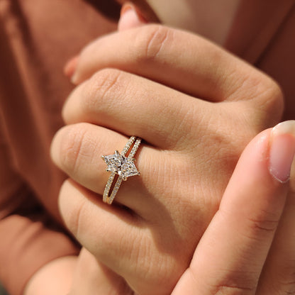 Dutch Marquise Split Shank Engagement Ring