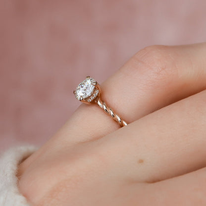 Marquise Cut Cluster Styled Lab Grown Bridal Ring Set