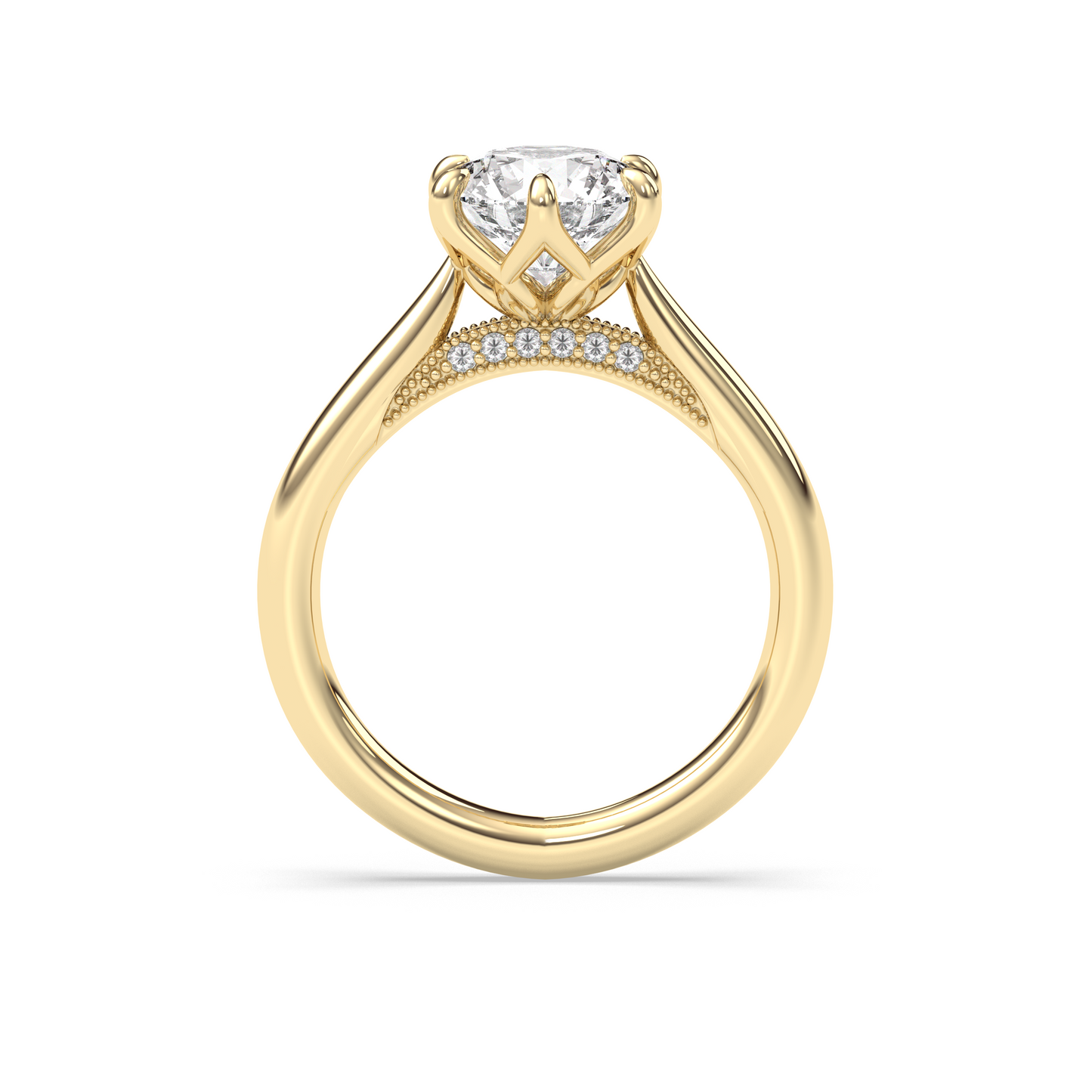 Marquise Shaped Three Stone Lab Grown Diamond Engagement Ring