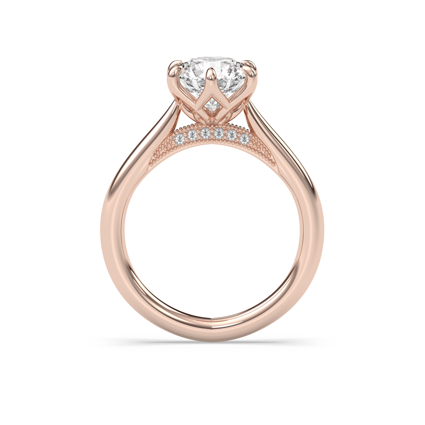 Marquise Shaped Three Stone Lab Grown Diamond Engagement Ring