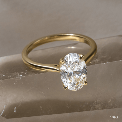 Marquise Shaped Three Stone Lab Grown Diamond Engagement Ring