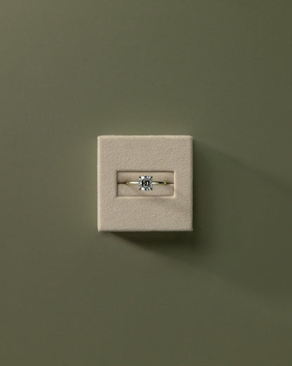 2 CT Asscher Cut Solitaire Moissanite Diamond Engagement Ring