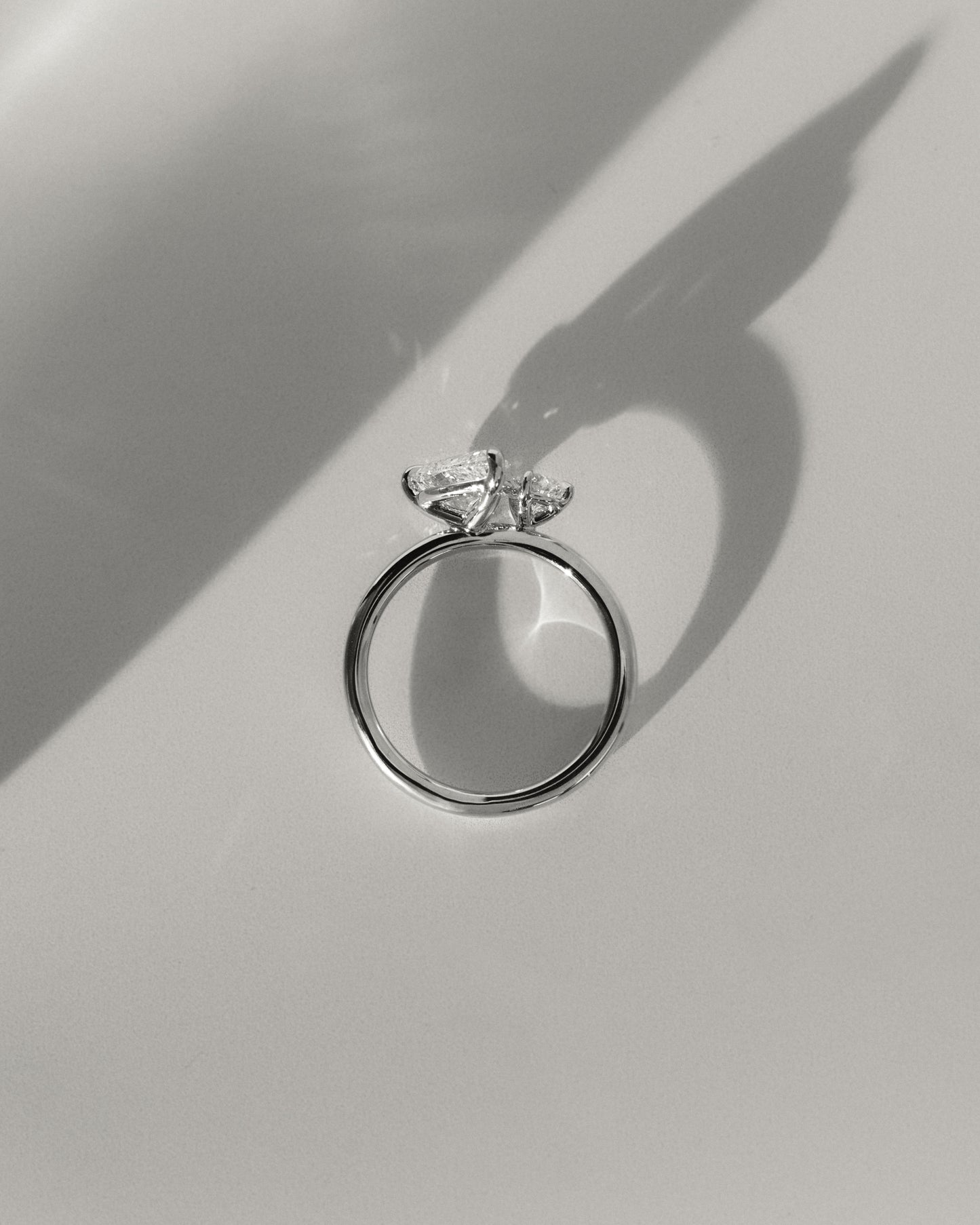 2.8 CT Pear Toi Et Moi Moissanite Diamond Engagement Ring