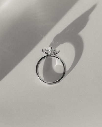 2.8 CT Pear Toi Et Moi Moissanite Diamond Engagement Ring