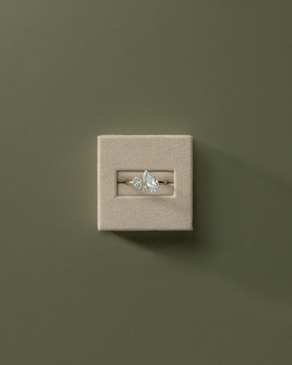 2.8 CT Pear Toi Et Moi Moissanite Diamond Engagement Ring