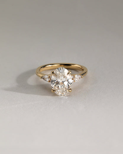 2 CT Oval Cut Cluster Moissanite Diamond Engagement Ring