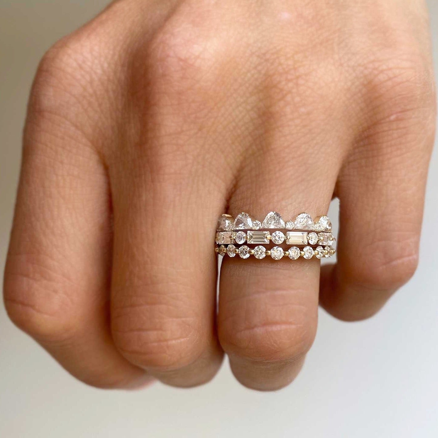 0.25 TCW Round Shaped Half Eternity Lab Grown Diamond Wedding Band