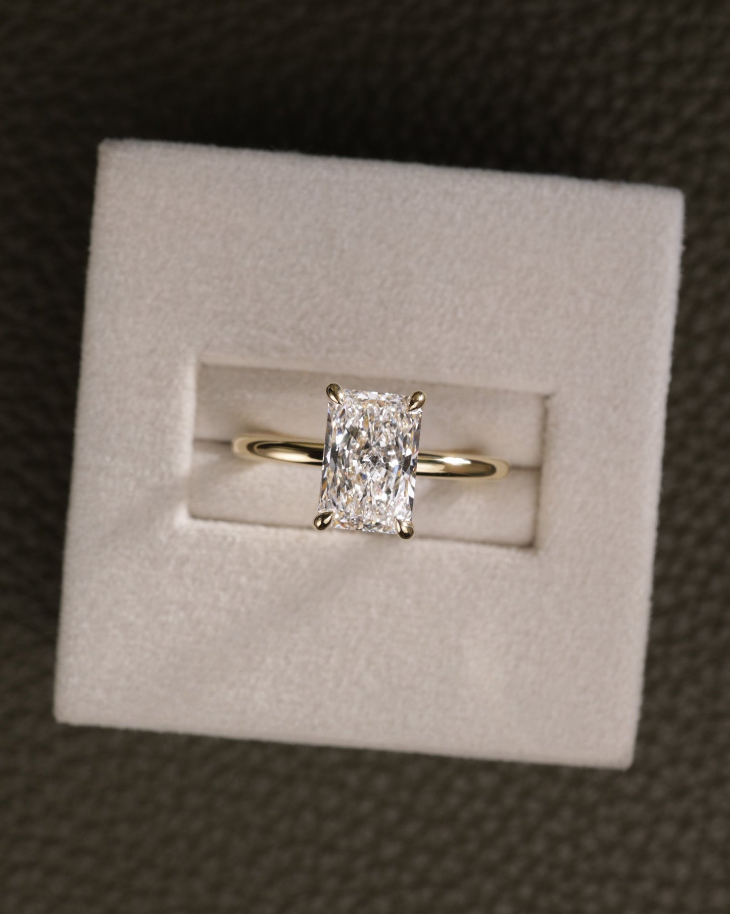 2 CT Asscher Lab Grown Diamond Solitaire Engagement Ring