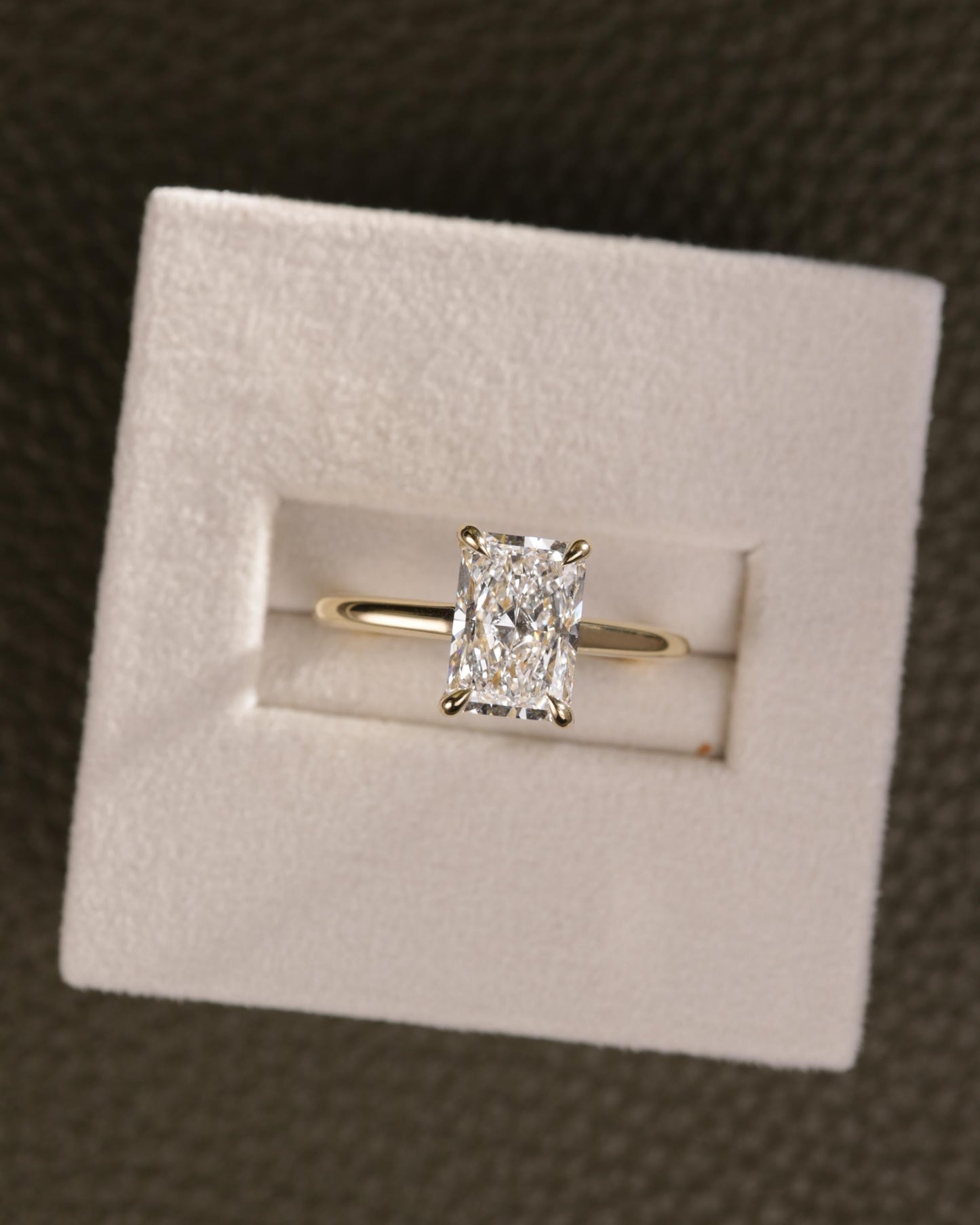 2 CT Asscher Lab Grown Diamond Solitaire Engagement Ring