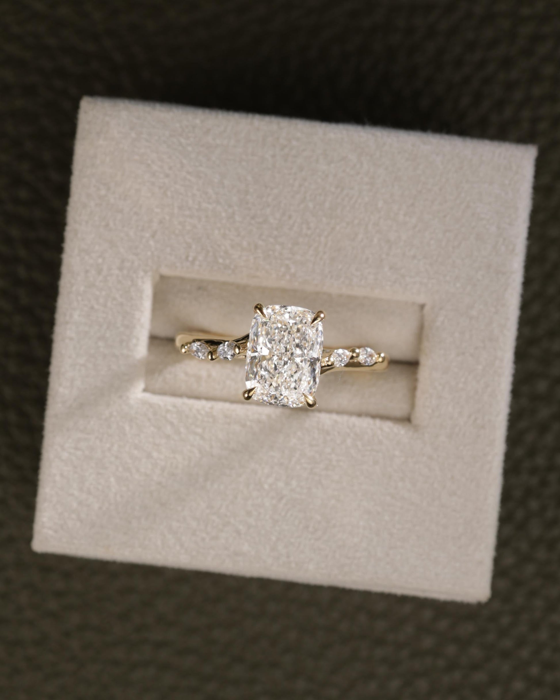 2 CT Asscher Lab Grown Diamond Solitaire Engagement Ring