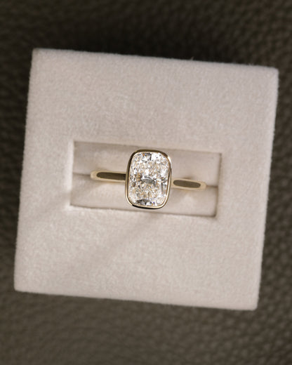 2 CT Asscher Lab Grown Diamond Solitaire Engagement Ring