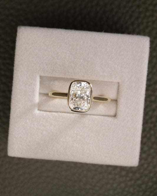 2 CT Asscher Lab Grown Diamond Solitaire Engagement Ring