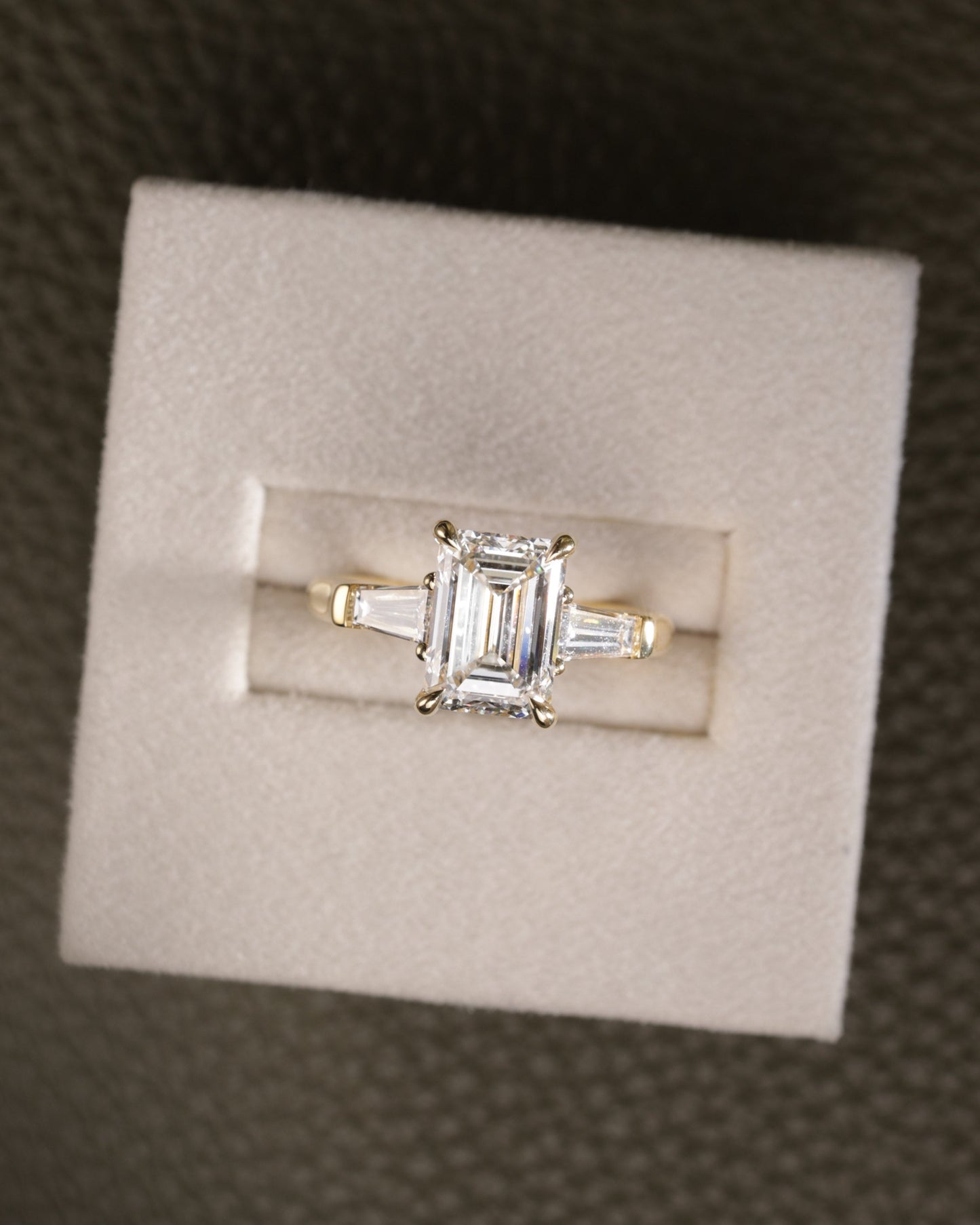 2 CT Asscher Lab Grown Diamond Solitaire Engagement Ring