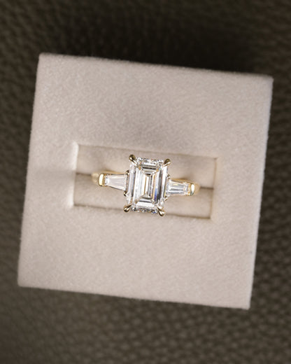 2 CT Asscher Lab Grown Diamond Solitaire Engagement Ring
