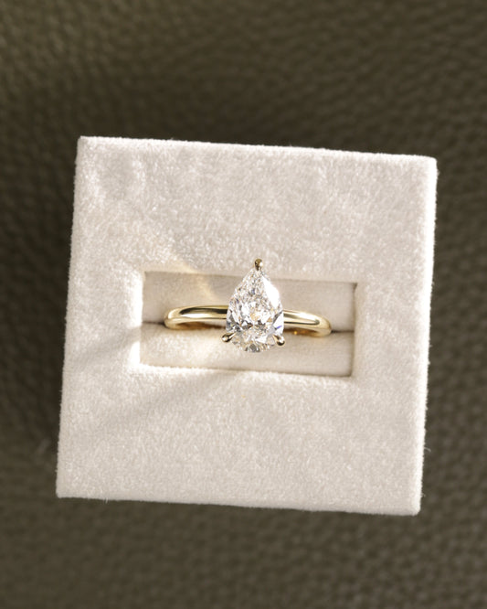 2 CT Asscher Lab Grown Diamond Solitaire Engagement Ring