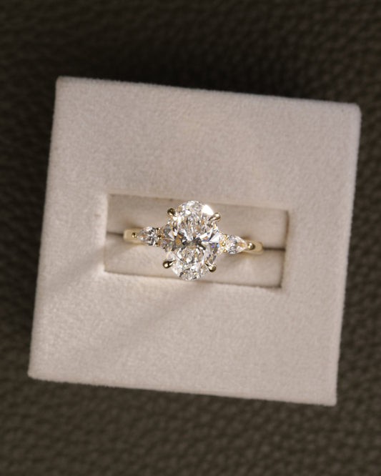 2 CT Asscher Lab Grown Diamond Solitaire Engagement Ring