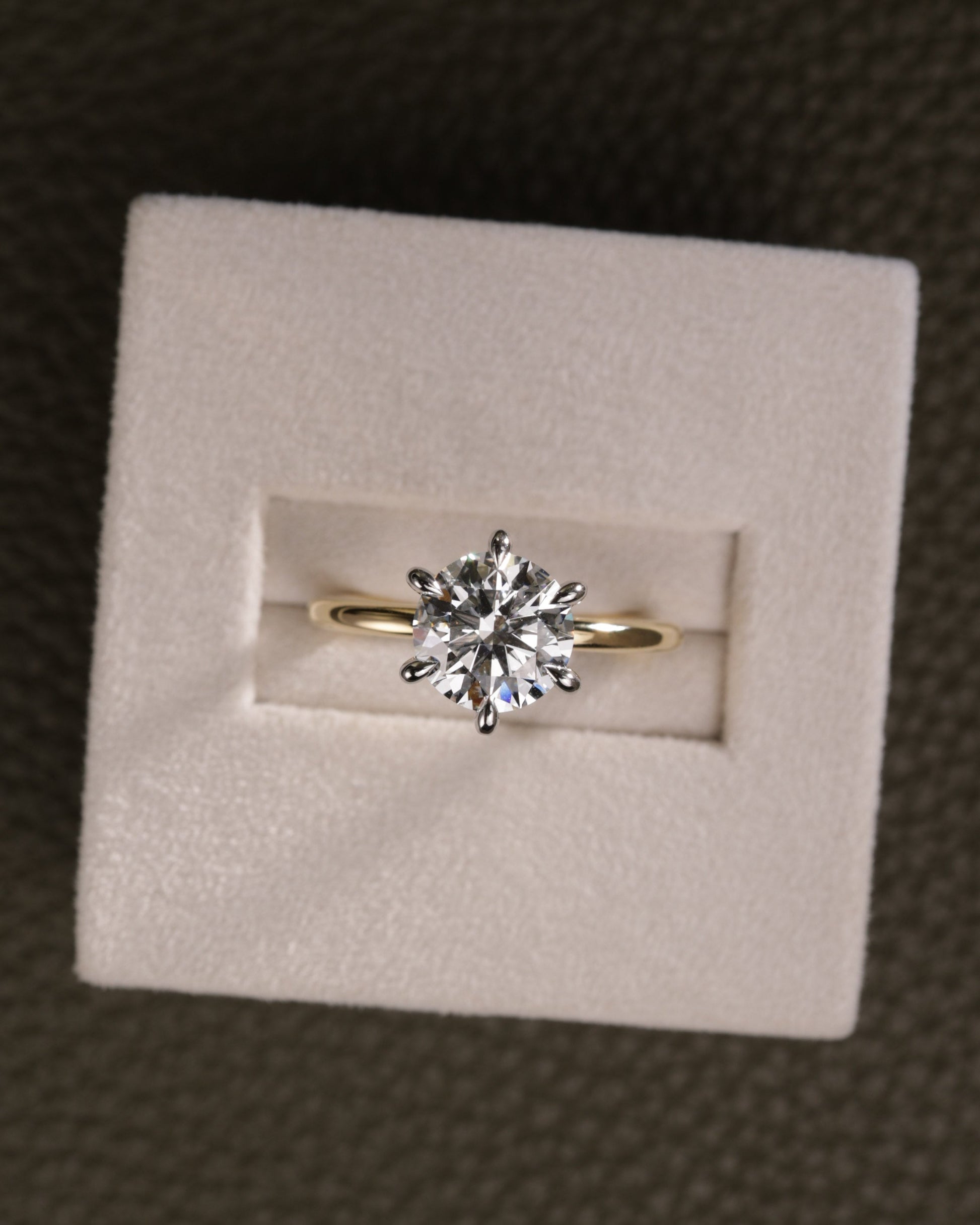 2 CT Asscher Lab Grown Diamond Solitaire Engagement Ring