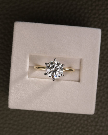 2 CT Asscher Lab Grown Diamond Solitaire Engagement Ring