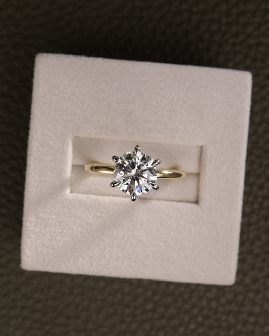 2 CT Asscher Lab Grown Diamond Solitaire Engagement Ring
