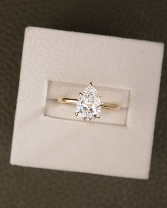 2 CT Asscher Lab Grown Diamond Solitaire Engagement Ring