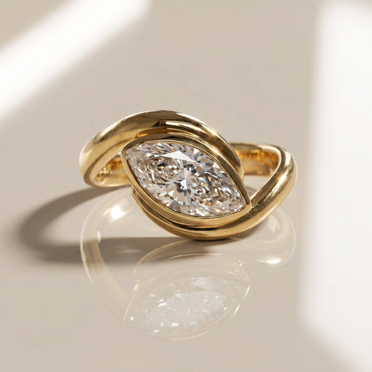 Oval Solitaire Engagement Ring – 2 CT Moissanite Diamond