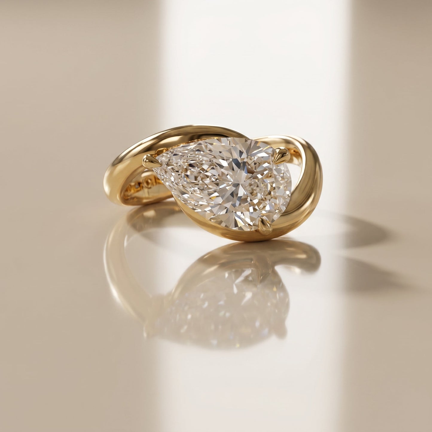 Oval Solitaire Engagement Ring – 2 CT Moissanite Diamond