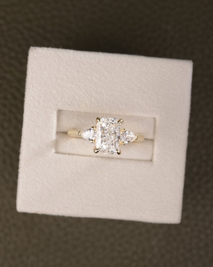 2 CT Asscher Lab Grown Diamond Solitaire Engagement Ring
