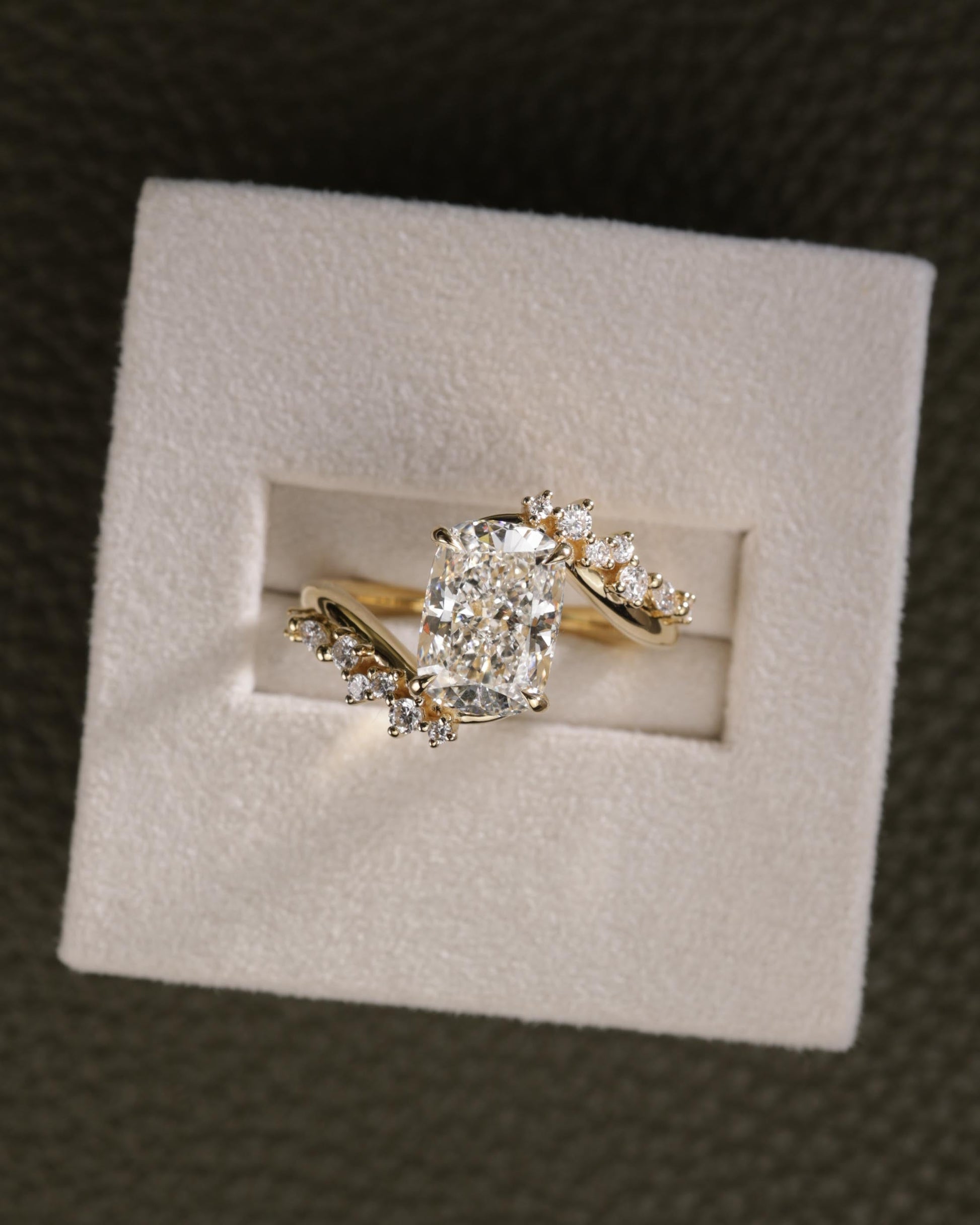 2 CT Asscher Lab Grown Diamond Solitaire Engagement Ring