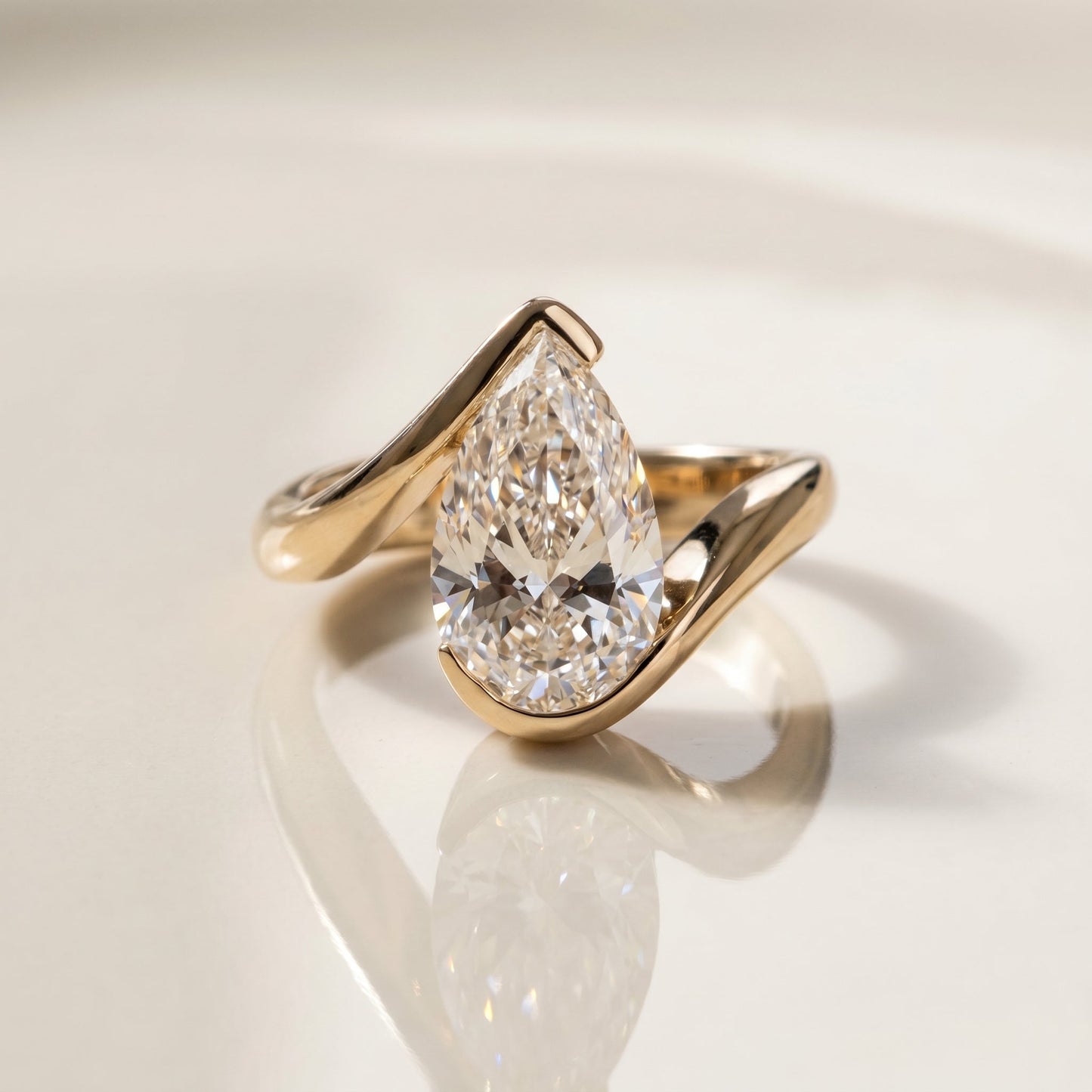 Oval Solitaire Engagement Ring – 2 CT Moissanite Diamond