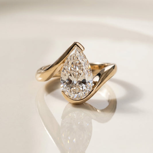 Oval Solitaire Engagement Ring – 2 CT Moissanite Diamond