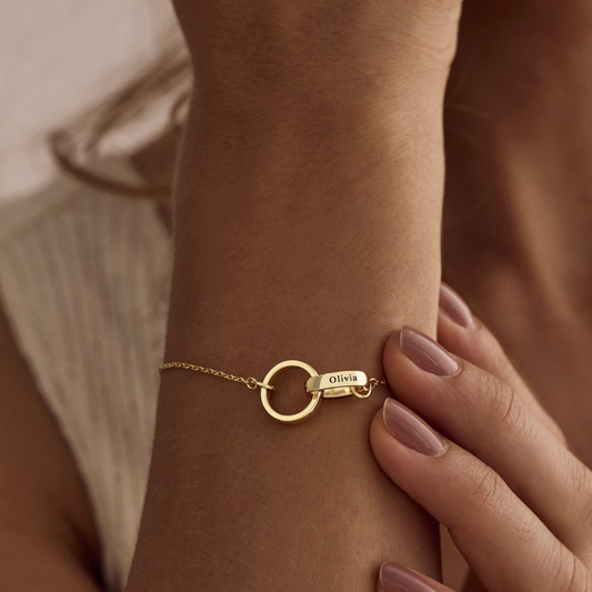 Custom Circle Name Bracelet