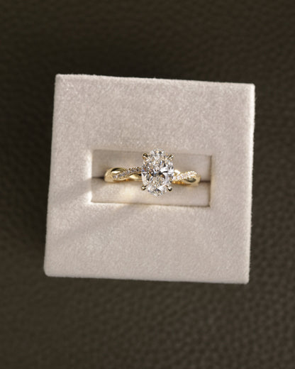 2 CT Asscher Lab Grown Diamond Solitaire Engagement Ring