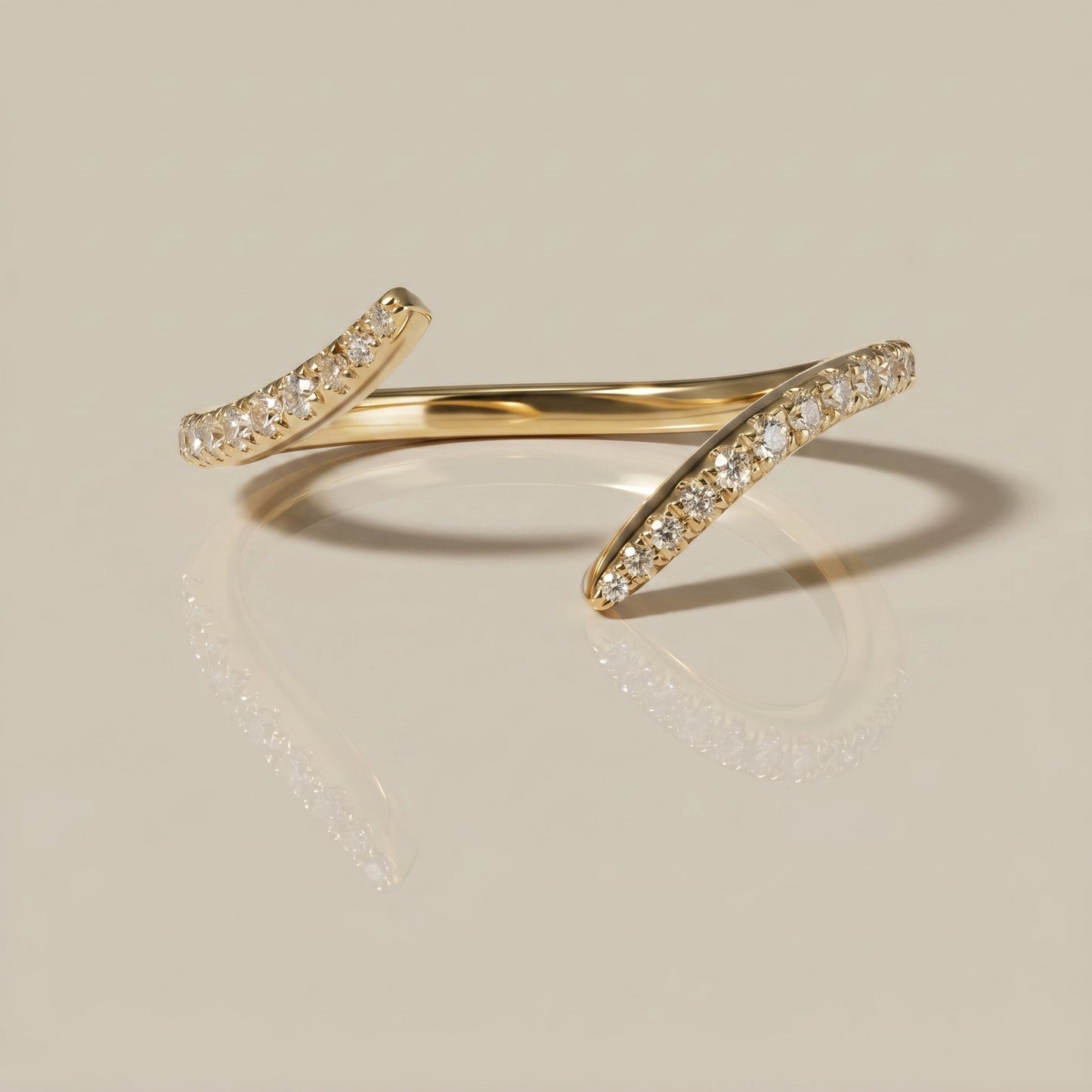 0.13 TCW Round Twisted Moissanite Wedding Band