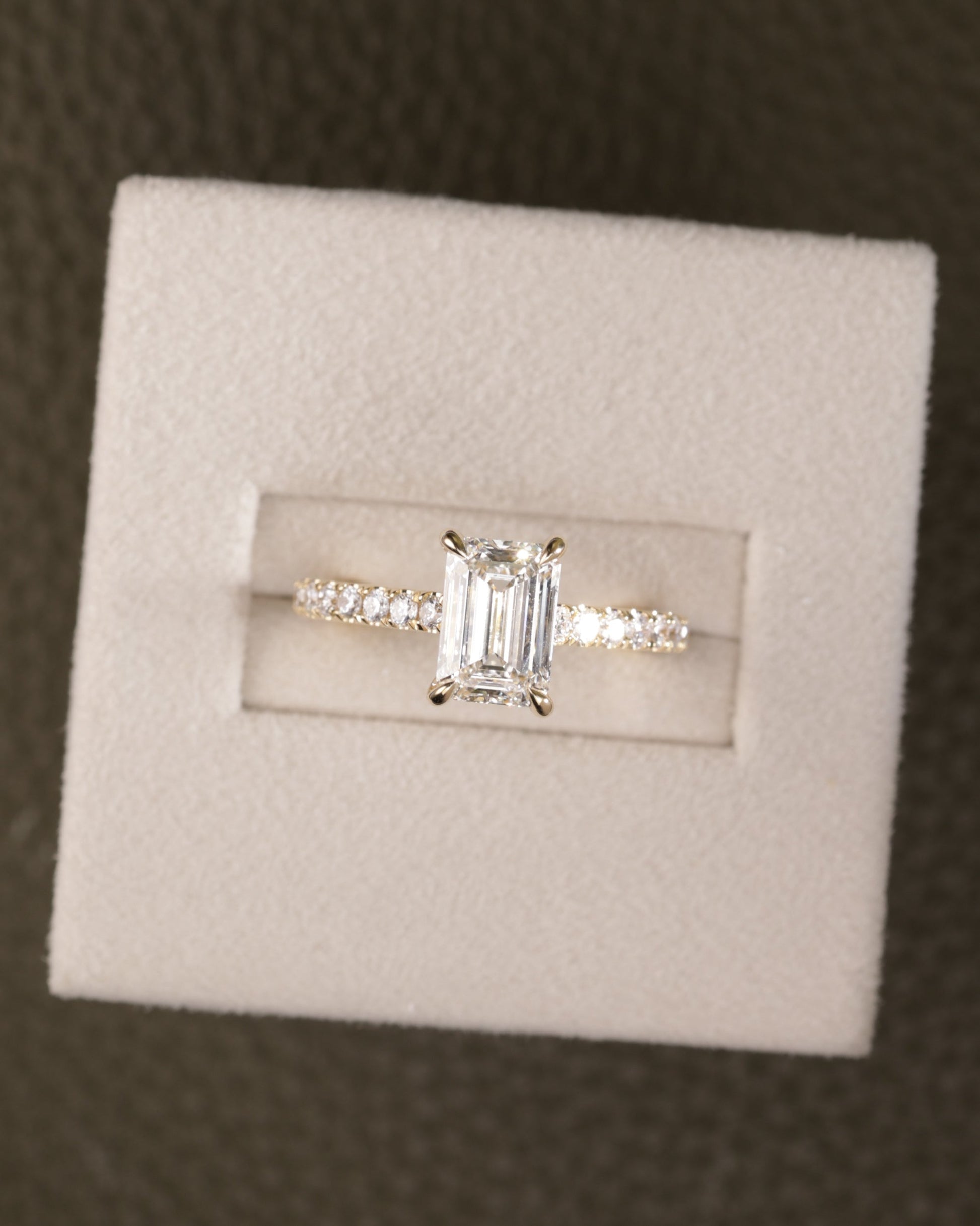 2 CT Asscher Lab Grown Diamond Solitaire Engagement Ring