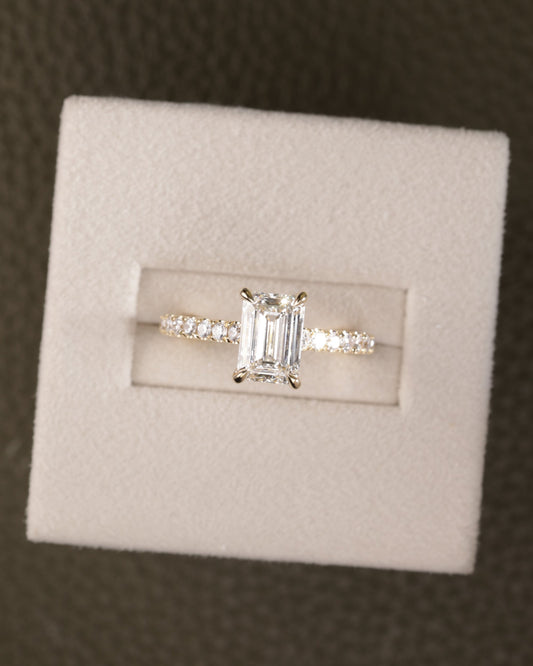 2 CT Asscher Lab Grown Diamond Solitaire Engagement Ring