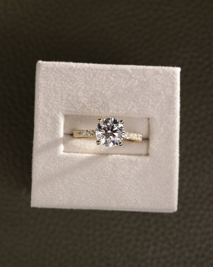 2 CT Asscher Lab Grown Diamond Solitaire Engagement Ring