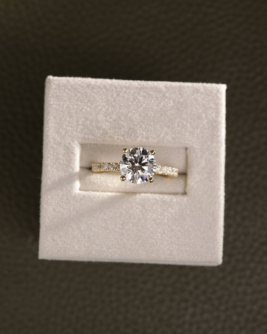 2 CT Asscher Lab Grown Diamond Solitaire Engagement Ring