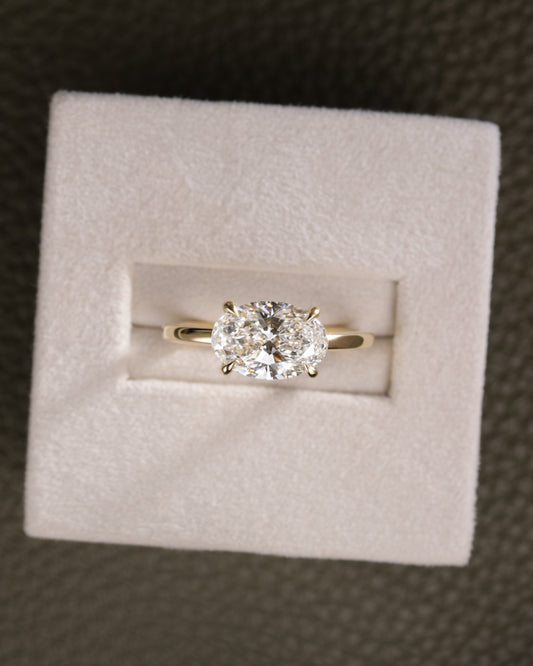 2 CT Asscher Lab Grown Diamond Solitaire Engagement Ring